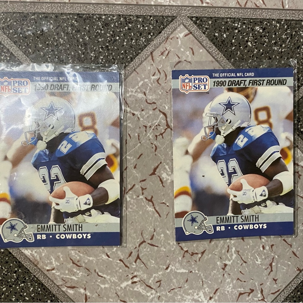 1990 Pro Set Football 2 card lot *EMMITT SMITH* RC #685 NM Dallas Cowboys NFL *R